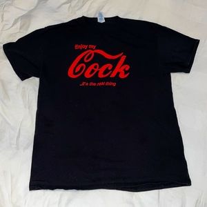 Adult humor Cock Coke spoof men’s graphic tee